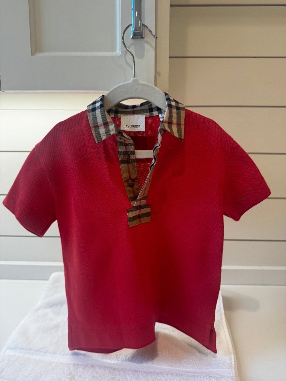 Burberry Red Toddler Collared Shirt